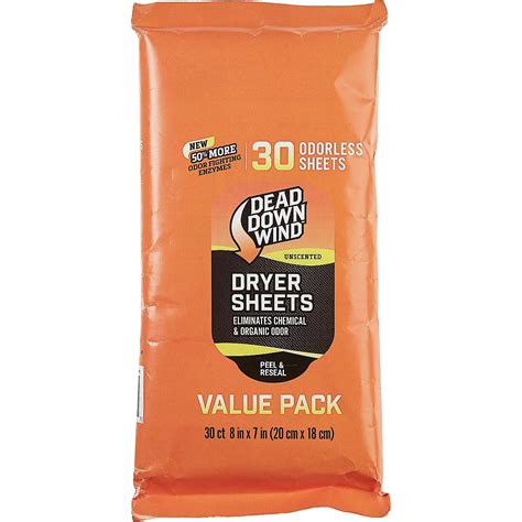 Dead Down Wind Unscented Dryer Sheets 30-Pack | Academy