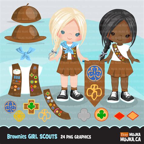 Girl Scout Brownie Clip Art Logo 6,007 Scout Girl Stock Vectors And
