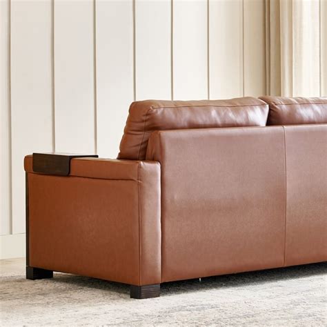 Buy Colmar Half Leather 3-Seater Sofa - Tan from Home Centre at just ...