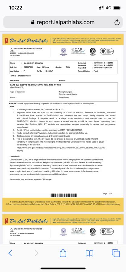 Dr. Lal Path Labs Reviews | File a Complaint