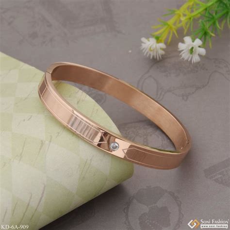 Charming Design Premium-grade Quality Rose Gold Kada For Men - Style A ...