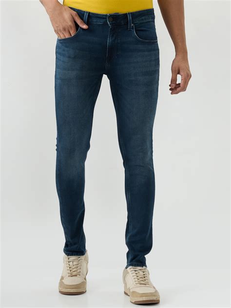 Men Bluish Grey Slim Fit Low Rise Jeans