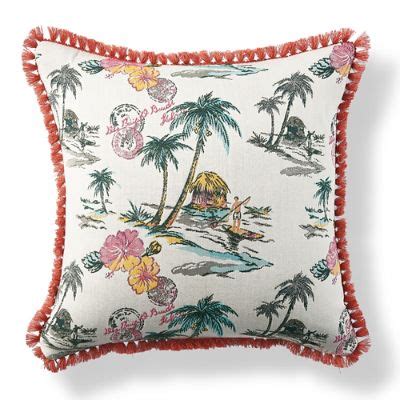 Margaritaville Paradise Grove Aruba with Eyelash Fringe Throw Pillow ...