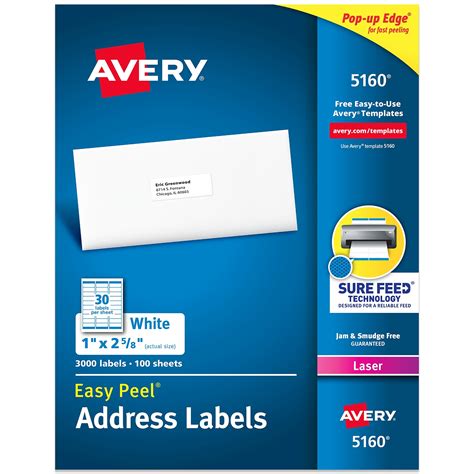 Avery 5160 Address Labels, 30 Labels Per Sheet | Quill.com