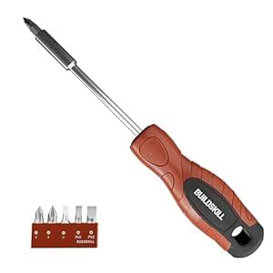 BUILDSKILL Screw driver set with interchangeable bits | Anti-skid TPR ...