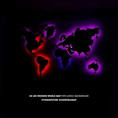 LED Wooden World Map • The Map Store
