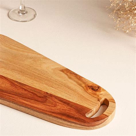 Aurum Crafts | Asymmetric Sheesham Wood Platter cum Cheese Board (Size ...