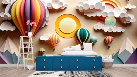 Imaginary Adventures - Kids'3D Cartoon World Wallpaper – Myindianthings