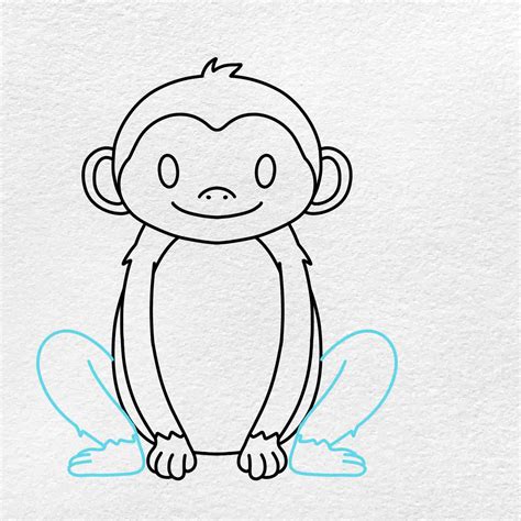 How To Draw A Cartoon Monkey Step By Step Cartoon How To Draw Monkey