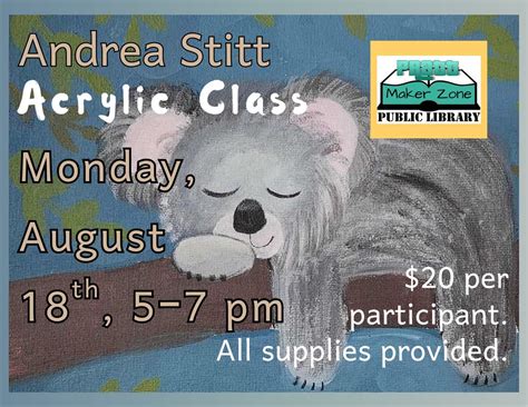 Andrea Stitt Acrylic Painting Class, Pratt Public Library, Owatonna, 15 ...