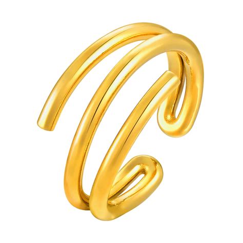 VNOX Gold Statement Rings, Stainless Steel, 1 Count - Walmart.com