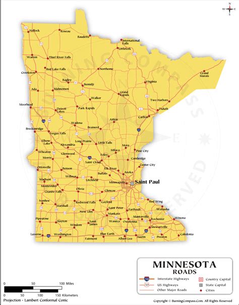 highway map of minnesota