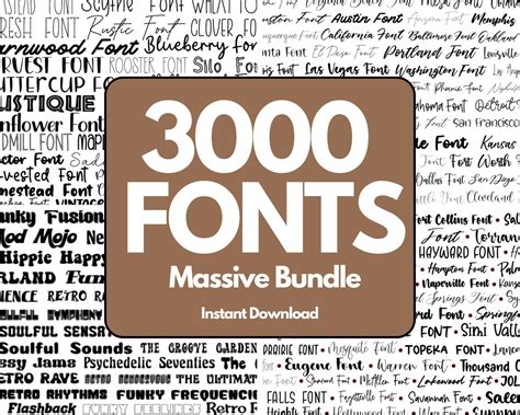 The Ultimate 3000 Fonts - Font Bundle Ttf Svg Heart Font, Cricut, Canva ...