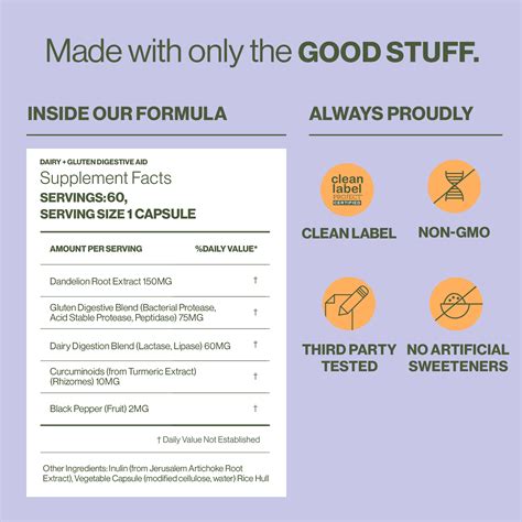 Hilma Dairy and Gluten Digestive Enzymes Herbal Supplement Vegan ...