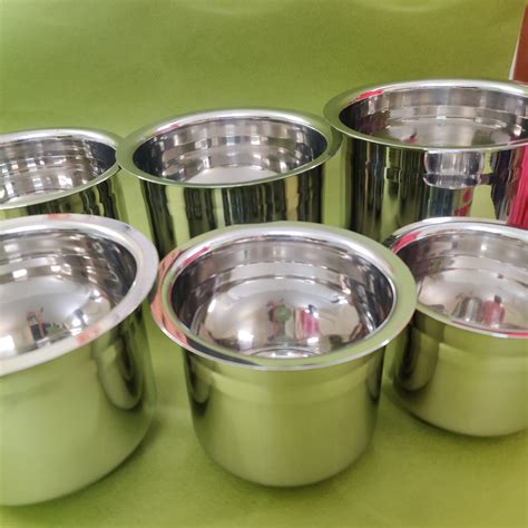 Karaikudi Tall Round Adukku satti set of 6 – Annams Shop