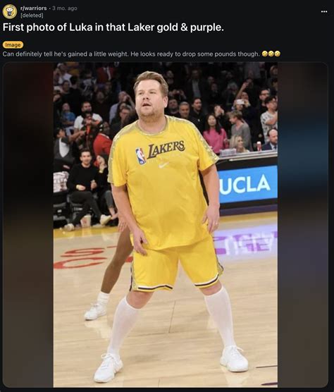 First photo of Luka in that Laker gold & purple. | Know Your Meme