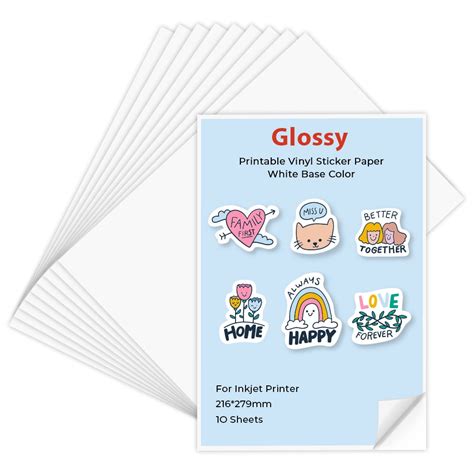 50 Sheets 216*279mm Printable Vinyl Sticker Paper ... – Grandado