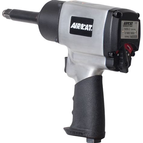 AIRCAT Extended Brushed Aluminum Impact Wrench — 1/2in. Drive, 800 Ft ...