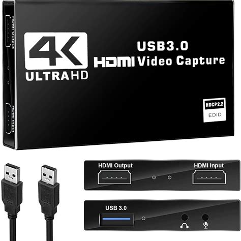 BotthHealth 4K HDMI Capture Board, Pass-Through, 1080P, 60FPS, USB3.0 ...