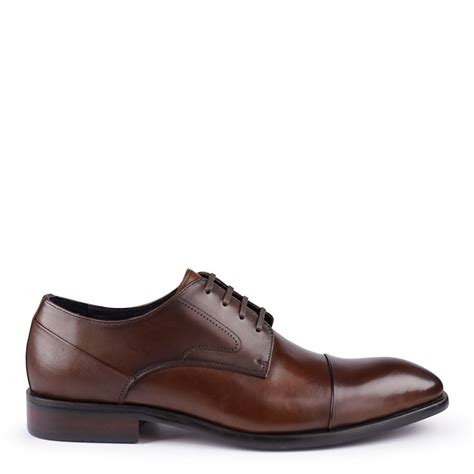 Men's Shoes - Batsanis Libero Brown - Leather Derby Lace Up Shoes