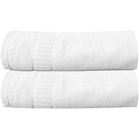 Kuber Industries Cotton Bath Towel 400 GSM (2 Pieces, White) : Amazon ...
