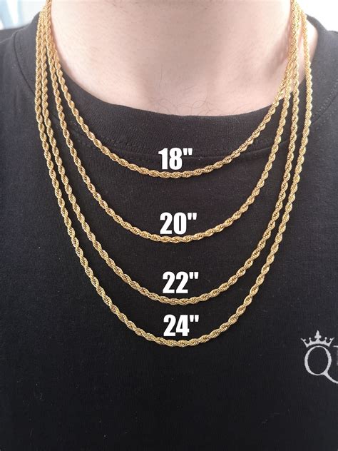 Mens Gold Chain Necklace Length at Fannie Shackelford blog