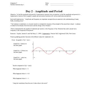 Fillable Online Integrates 3 Name Periodic functions day 2 Date - monte ...