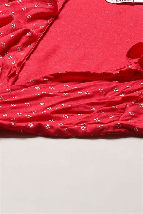 Fuchsia Rayon Printed 2 Piece Set at Biba India
