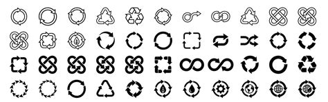 Diverse collection of cycle recycle and infinity symbols | Premium AI ...