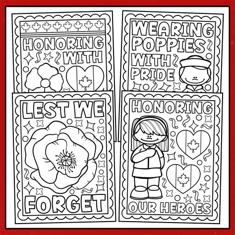 Remembrance Day Poppies Coloring Pages [2025]