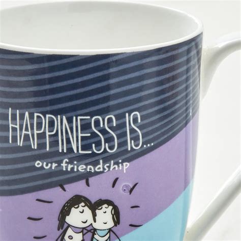 Buy Melina Happiness Cooper Set of 4 Bone China Mugs - 340ml from Home ...