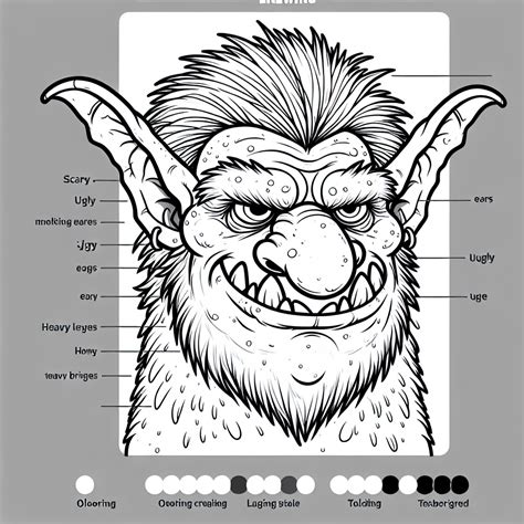 Troll Mythical Creature - Scary - GoGo Coloring