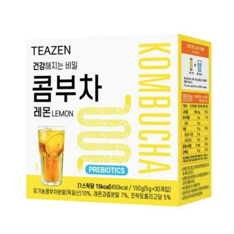 Teazen Kombucha Lemon Prebiotics Powder Stick - 5g x India | Ubuy