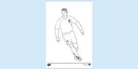 Kylian Mbappé Colouring Sheet - Football (teacher made)