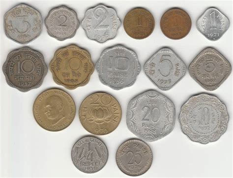 Sansuka 17 different India old coins Modern Coin Collection one paisa ...