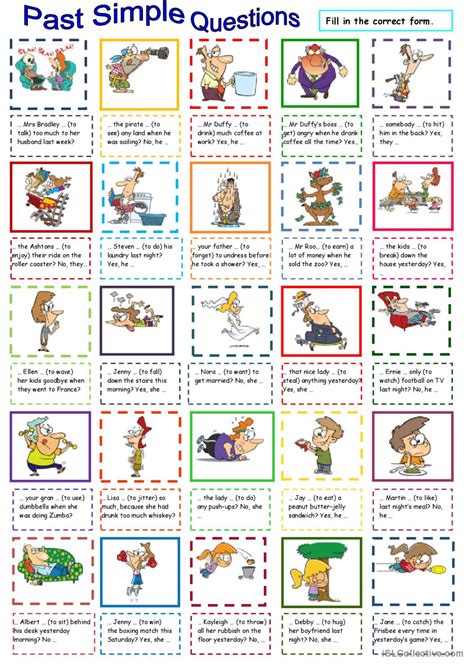 Image result for Past Simple Questions Practice