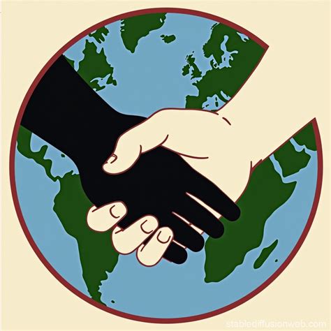 Resistance Symbol with Earth and Handshake | Stable Diffusion Online
