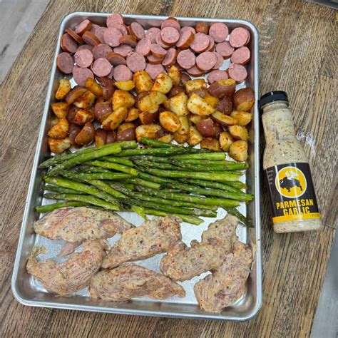 Garlic Parmesan Sheet Pan Chicken and Veggies | Recipe | Sheet pan ...