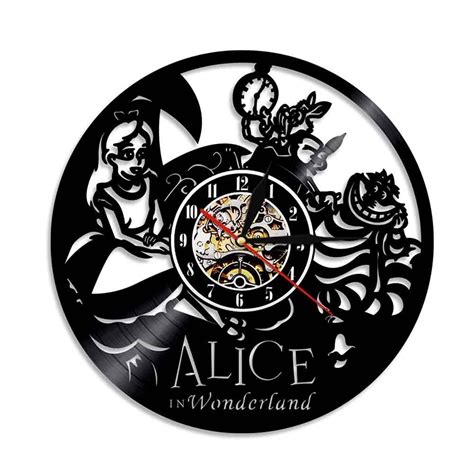 Buy أليس في بلاد العجائب EDL. الفينيل سجل ساعة الحائط غرفة المعيشة ...