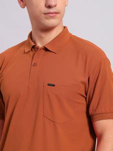 BLACK BLINK Solid Men Polo Neck Orange T-Shirt - Buy BLACK BLINK Solid ...