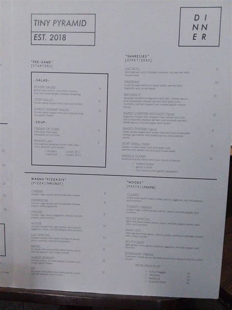 Image result for Tiny Pyramid Menu