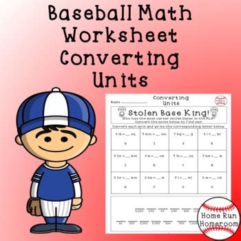 Converting Units Worksheet Fourth Grade - Baseball Riddle {4.MD.1}