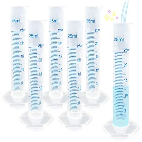 Kalevel 6pcs Polypropylene Graduated Cylinder 100ml Measuring Cylinders ...