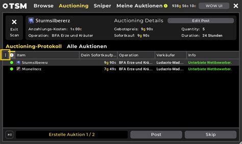 Image result for TSM Auctioning Operations String