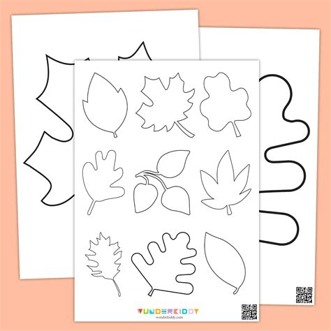 Autumn Leaf Craft Templates for Kids: Printable Craft Outlines