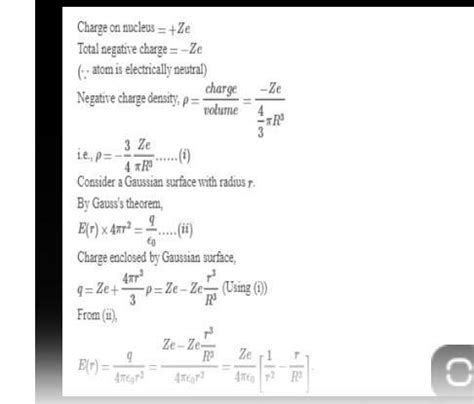 57. Consider an atom with atomic number Z asconsisting of a positive ...