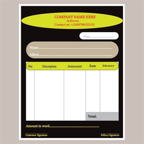 negocio Inglés efectivo memorándum diseño corporativo factura gratis ...