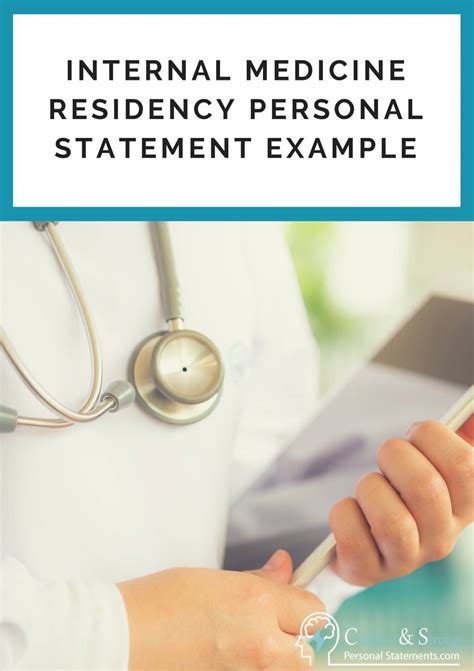 Internal Medicine Residency Personal Statement Examples