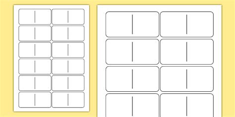 Blank Domino Template (teacher made) - Twinkl