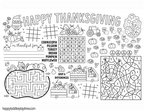 Coloring Thanksgiving Activities For Kids 2025 Printable Thanksgiving